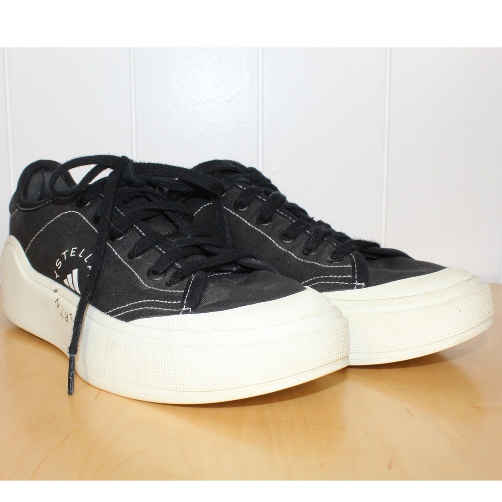 Adidas by Stella McCartney Court Platform Sneakers Size 8 - Picture 5 of 10